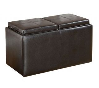 Trenton Storage Bench with 2 Nesting Ottomans —