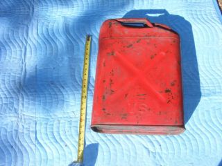 VINTAGE MILITARY HEAVY METAL GAS FUEL WATER CAN