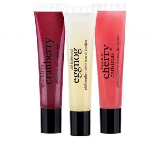 philosophy trio of holiday lip shines   A229485