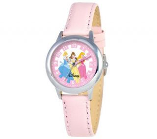 Disney Kids Princess Bell Time Teacher LeatherBand Watch   J309082