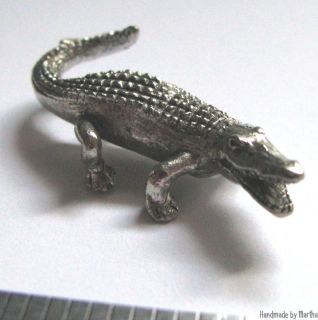  part Monopoly  lacoste crocodile metal token mover pewter pawn