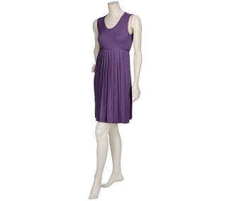 Du Jour Sleeveless Scoopneck Pleated Front —