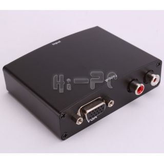 HDMI Input to VGA Video R L Audio Output Converter Box