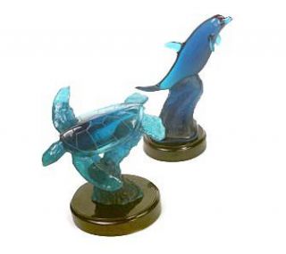 Wyland Sea Turtle Acrylic Sculpture —