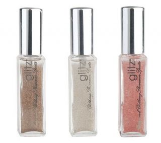 Set of 3 Glitz Body & Clothing Glitter Shimmer Spritz —