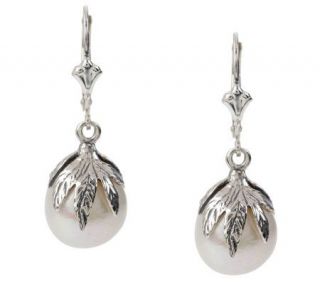 Or Paz Sterling 11.0mm Cultured Pearl Baroque Lever Back Earrings 