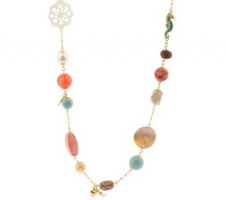 Joan Rivers Beach Chic Beaded 32 Necklace w/3 Extender —