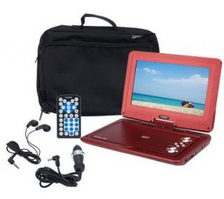 MaxMade 10 LCD Screen Portable DVD Player with Accessories —