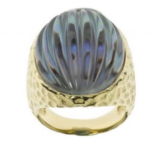 Veronese 18K Clad Fluted Gemstone Doublet Ring —