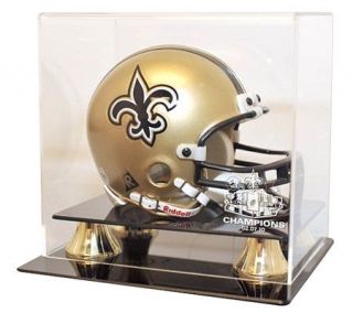 NFL Saints SB XLIV Champions Mini Helmet Display Case   C211093