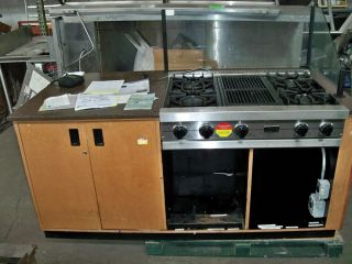  Professional Range w 4 Burners Griddle Countertop Cabinet Space