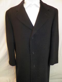 Brooks Brothers Crombie Coat Navy Heavy Solid Wool M 44 R [683]