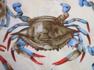Timeless Treasures Blue Crabs Ocean Beach Food Cotton Fabric