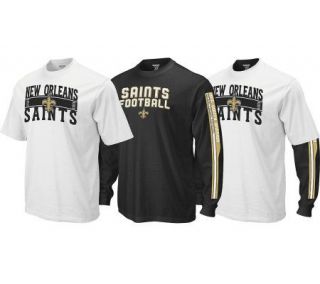 NFL New Orleans Saints Short & Long Sleeve Thermal Shirt Combo