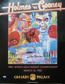 Larry Holmes Leroy Neiman Hand Signed Autographed 22x28 Poster PSA DNA