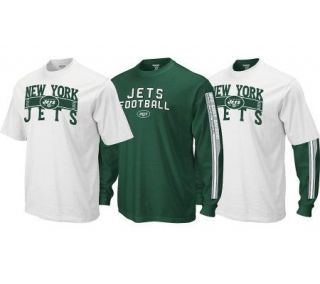 NFL New York Jets Short & Long Sleeve Thermal Shirt Combo —