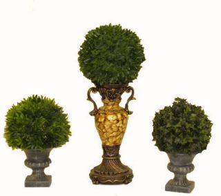 Set of 3 Ball Topiaries by Valerie —