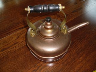 Vintage Simplex Copper Whistling Tea Kettle