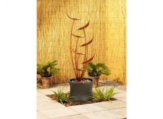 NEW SALE Tiered Copper Finish Leaves Indoor Outdoor Garden Fountain