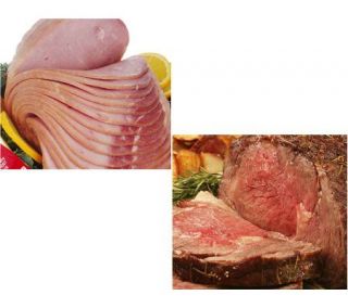 Kansas City 4.5 5.5 lb. Sliced Ham & 3.5 4 lb. Prime Rib Roast