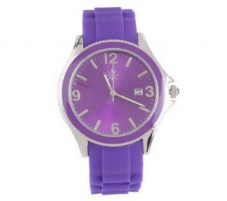 Isaac Mizrahi Live Silicone Strap Watch —