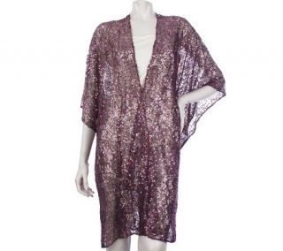 Kirks Folly Enchanted Lace Sparkle Robe   A215599