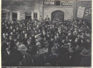 1911 aa photo/ image cordele ga crowd farming trains wagon ? cotton
