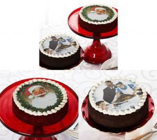 Juniors Norman Rockwell S/2 Thanksgiving & Christmas Cakes