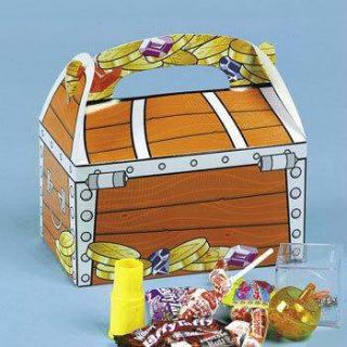 12 Pirate Treasure Birthday Party Favor Treat Boxes Dozen Kids New