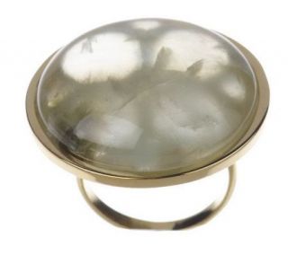 Veronese 18K Clad Prehnite Bold Round Ring —