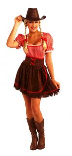 Cowgirl Cowpoke Cutie Costume Dress w/Corset Adult Size Standard