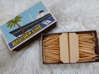  1950s Knutsen Cruise Ship Line Shipping Line Mint Box Kitchen Matches