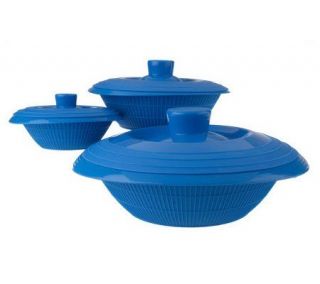 Prepology Silicone Set of 3 Microwave Cooking Dishes —