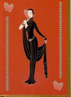 Erte 6 Note Cards Red Black Blank Art Deco Notecards
