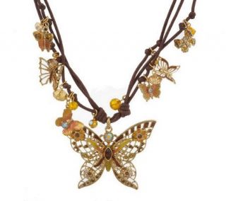 Kirks Folly Forever Free Butterfly Cord Necklace —