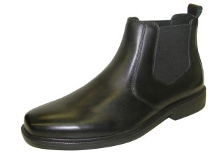 Giorgio Brutini Mens Cormac Plain Toe Leather Ankle Dress Boots Black