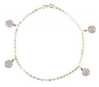 As Is 10 5.20cttw Gemstone Ankle Bracelet 14K   J273107