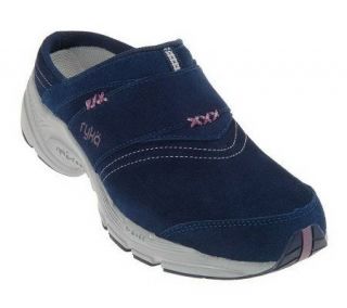 Ryka Water Resistant Suede Mules with Rocker Technology   A203033