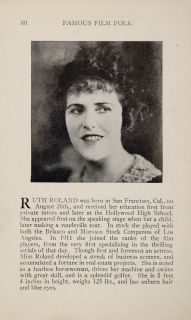 1925 Ruth Roland Cullen Landis Silent Film Movie Actor Original