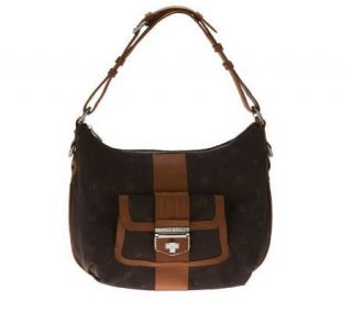Judith Ripka Jacquard Shoulder Bag w/ Front Lock Pocket   A215227