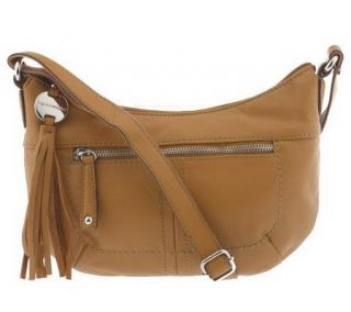 Tignanello Glove Leather East/West Crossbody with Tassel —