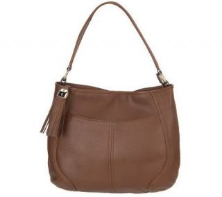 Makowsky Leather Slouchy Hobo with Tassel Detail —