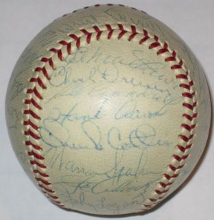 Hank Aaron 1960 Braves Team Autograph Baseball JSA LOA