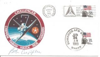 Bob Crippen Signed STS 7 Launch and Landing Cover NASA Space Shuttle