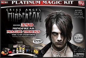 New Mindfreak Criss Angel Platinum Magic Kit w DVD Over 350 Magic
