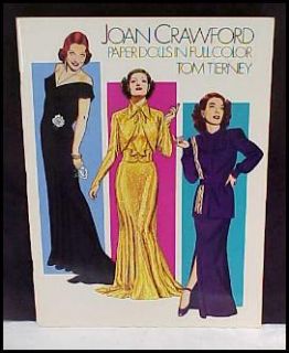 1983 Joan Crawford Paper Doll Book Movie Tierney Uncut