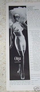 60 Olga Corsetry Pantie Girdle Bra Lingerie Vintage Ad