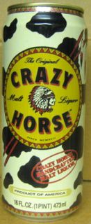CRAZY HORSE MALT LIQUOR, 16oz Beer CAN, Heileman, La Crosse, WISCONSIN