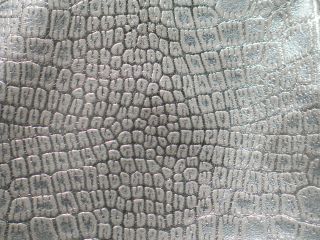 Lambskin Buffed Imprint Crocodile Taupe Silver 8 Sq Ft