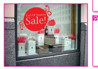 5X Sale Everything REDUCED Shop Window Display Graphic